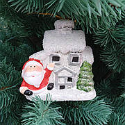 Ялинкова прикраса "Новорічний будиночок Санти" з підсвіткою