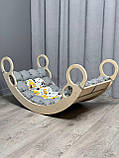 Дитяче ліжечко качалка з матрасиком 66 БОНБОН, дитяча качалка, качалка для дітей, балансир, дитяча гойдалка балансир, качалка, фото 5