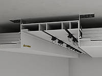 Дворядний карниз прихованого монтажу 172х53 з Led підсвіткою Без Покриття