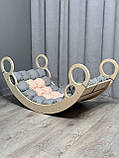 Дитяче ліжечко качалка з матрасиком 68 БОНБОН, дитяча качалка, качалка для дітей, балансир, дитяча гойдалка балансир, качалка, фото 5