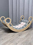 Дитяче ліжечко качалка з матрасиком 70 БОНБОН, дитяча качалка, качалка для дітей, балансир, дитяча гойдалка балансир, качалка, фото 3