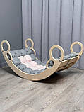 Дитяче ліжечко качалка з матрасиком 70 БОНБОН, дитяча качалка, качалка для дітей, балансир, дитяча гойдалка балансир, качалка, фото 5