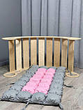 Дитяче ліжечко качалка з матрасиком 71 БОНБОН, дитяча качалка, качалка для дітей, балансир, дитяча гойдалка балансир, качалка, фото 2