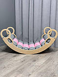 Дитяче ліжечко качалка з матрасиком 71 БОНБОН, дитяча качалка, качалка для дітей, балансир, дитяча гойдалка балансир, качалка, фото 4