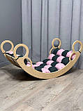 Дитяче ліжечко качалка з матрасиком 72 БОНБОН, дитяча качалка, качалка для дітей, балансир, дитяча гойдалка балансир, качалка, фото 3