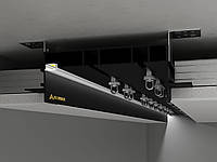 Дворядний карниз прихованого монтажу 172х53 з Led підсвіткою Чорний