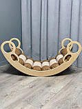 Дитяче ліжечко качалка з матрасиком 76 БОНБОН, дитяча качалка, качалка для дітей, балансир, дитяча гойдалка балансир, качалка, фото 4