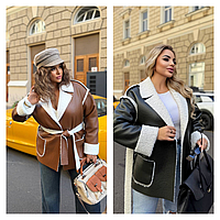 Женская дубленка косуха PTR