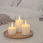 Декоративні свічки на батарейках 3 шт. 10 см, 12,5 см, 15 см набір штучних свічок, фото 3