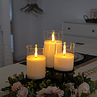 Декоративні свічки на батарейках 3 шт. 10 см, 12,5 см, 15 см набір штучних свічок, фото 5