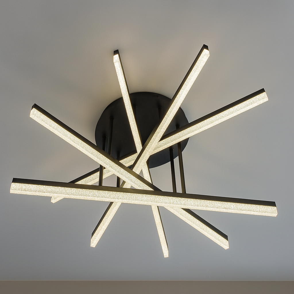 LED люстра Dark Star 77W сучасний дизайн (W185/5BK), фото 1