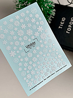 Слайдер для манікюру UASlider Сніжинки gold NC-143