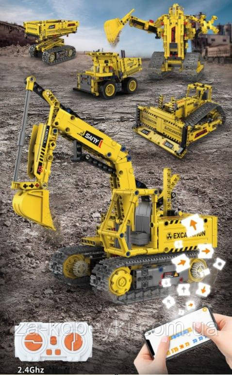 Конструктор Команда техніки 5 в 1 на радіокеруванні К96173 KY World  555 деталей, фото 1