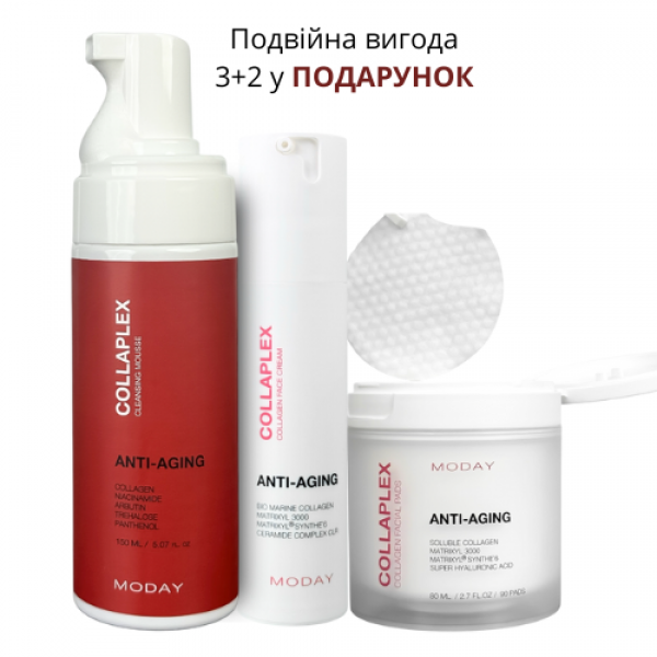 Колагеновий набір MODAY COLLAPLEX пінка + педи + крем 150 мл, 90 шт., 50 мл, фото 1