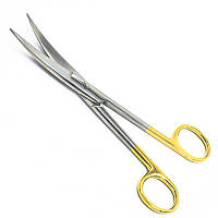 Ножиці операційні зігнуті, з покриттям ручок карбідом титана, гострокінцеві, 170 мм 03.PI.518.2