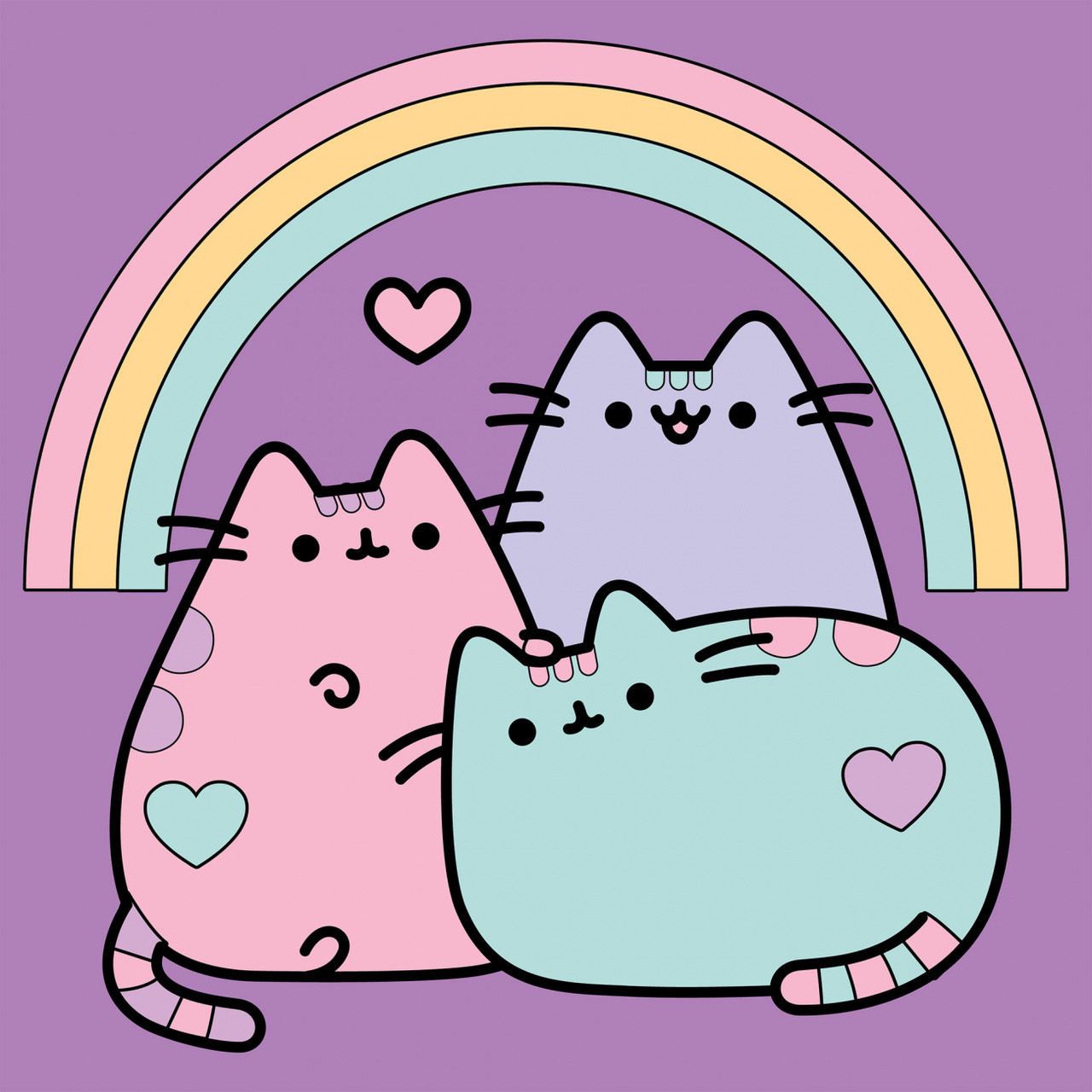 Картина за номерами 25х25 см Pusheen Пухнасті друзі Santi, 955022, фото 1