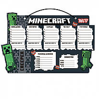 Розклад занять 30х40 см ламінований картон Minecraft Creeper Yes, 470538