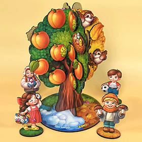 Гра на липучках Пори року абрикоса дерево 59 елементів дерево Ubee (ПСД295)