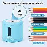 Електрична чинка для олівців TENWIN 8035 з регулюванням кута заточування та вбудованим акумулятором, фото 2