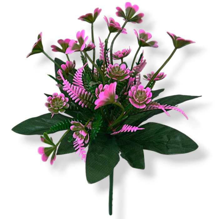 Штучні квіти букет пластикова хризантема заливка, 20см, фото 1