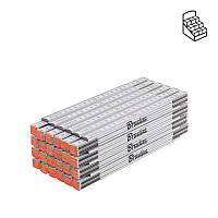 Лінійка розкладна, дерево, 1м, пружина, білий, DIY-MFW11WH/24BOX
