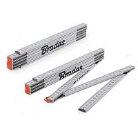 Лінійка розкладна, дерево, 2м, пружина, білий, DIY-MFW21WH/S