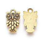 Кулон Сова, Метал, Античне Золото, 20x11x3мм, Отвір 2мм, 10 шт, фото 4