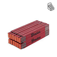 Лінійка розкладна, дерево, 2м, пружина, червоний, DIY-MFW21RD/12BOX