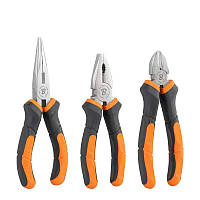 Набір плоскогубців MASTER GRIP, 3 штуки, нікельовані, HOME & GARAGE, DIY-PL12/1SET