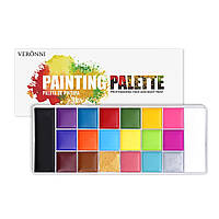 Професійний набір для боді-арту Athena 20 кольорів та 10 пензлів