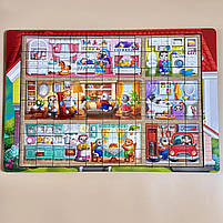 Деревʼяний двошаровий пазл Котячий будинок Літо 176 дет Ubee (ПСД273), фото 3