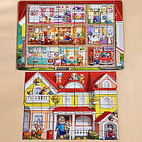 Деревʼяний двошаровий пазл Котячий будинок Літо 176 дет Ubee (ПСД273), фото 4