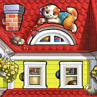 Дитячий деревʼяний розвиваючий фігурний пазл Котячий будинок Літо 95 дет Ubee (ПСД272), фото 6