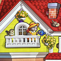 Дитячий деревʼяний розвиваючий фігурний пазл Котячий будинок Літо 95 дет Ubee (ПСД272), фото 7