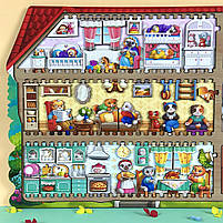 Дитячий деревʼяний розвиваючий фігурний пазл Котячий будинок Літо 95 дет Ubee (ПСД272), фото 8