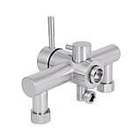 Смеситель для ванны Lidz Aria 005 с поворотным изливом (c душевым гарнитуром) (k35) LDARI005NKS34939 Nickel, фото 4