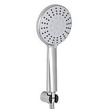 Смеситель для ванны Lidz Aria 005 с поворотным изливом (c душевым гарнитуром) (k35) LDARI005NKS34939 Nickel, фото 5