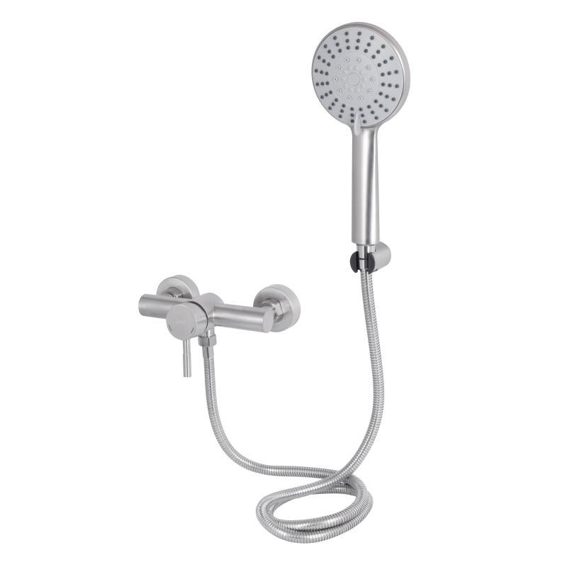 Смеситель для душа Lidz Aria 010 (с душевым гарнитуром) (k35) LDARI010NKS43361 Nickel, фото 1