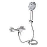 Смеситель для душа Lidz Aria 010 (с душевым гарнитуром) (k35) LDARI010NKS43361 Nickel, фото 3