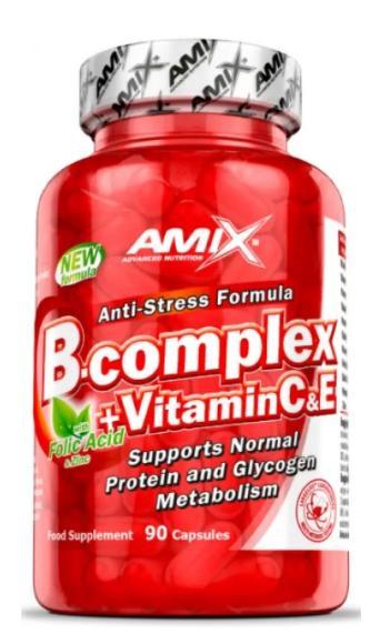 Вітаміни AMIX B-Complex + vit.C & vit.E 90 капсул, фото 1