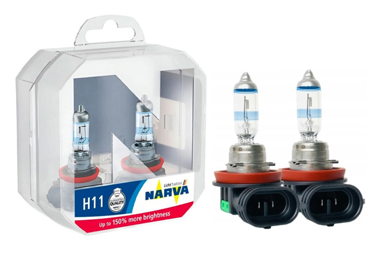 Комплект галогенових ламп Narva H11 12V 55W PGJ19-2 Range Power +150% (481012100) 2pcs/set, фото 1