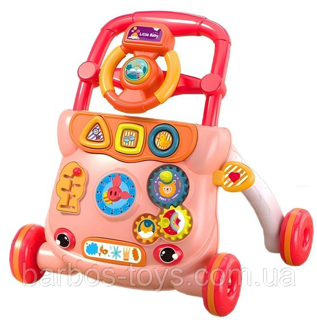Каталка-ходунки TK Union Group 47256 озвучка укр світло пісні шестерні сортер руль лабіринт рожеві