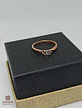 Золота Каблучка зі вставкою діамант, фото 3