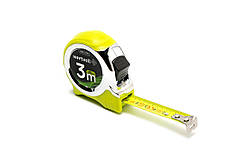 Рулетка WERTVOLL 3 м х 16 мм фіксатор полотна кнопка STOP покриття TPR нейлонове покриття протиковзний