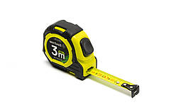 Рулетка WERTVOLL 3 м х 16 мм дві кнопки AUTOSTOP покриття TPR нейлонове покриття протиковзний гачок
