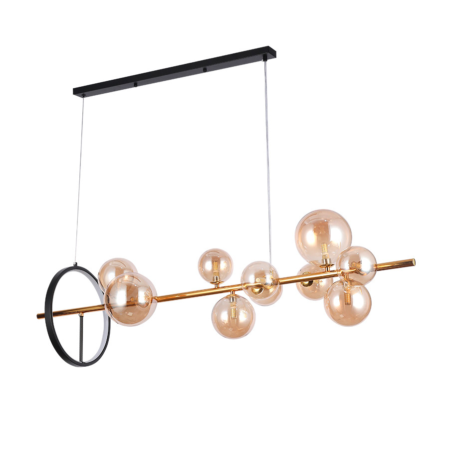 Підвісна люстра з кулями Levistella цоколь G9 + Led 12W ламп  шт колір Чорний LVS6087, фото 1