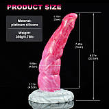 Фаломітатор особливої форми, штучний пеніс Behimos Gory рідкий силікон 20 см довжина 4.5 см діаметр, фото 2