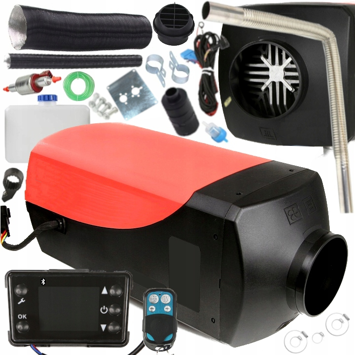 Автономний дизельний обігрівач BULL-TECH BT-001E Webasto потужністю 12 кВт (LCD-дисплей, таймер, Вluetooth, пульт ДК), фото 1