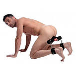 Фіксатор мошонки, бондаж мотузкою Extreme Enforcer Humbler з регульованими манжетами щиколотки, фото 2