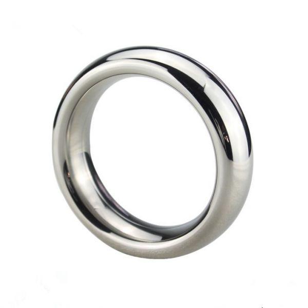 Фіксатор для пінису, затискач на член Stainless Steel Donut Cock Ring середній діаметр 4 см, фото 1